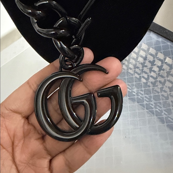Gucci GG black belt/chain necklace - Picture 3 of 5
